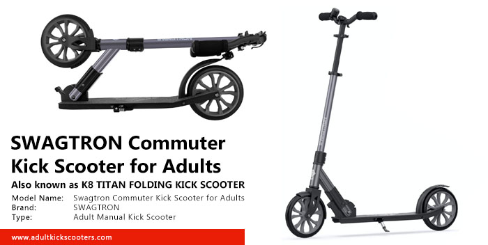 Swagtron Commuter Kick Scooter for Adults